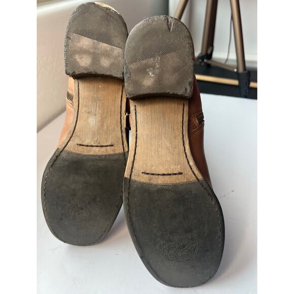 Vince Camuto Shaylee Brown Leather Distressed Equestrian Knee High Boots Sz 10B - Picture 12 of 15